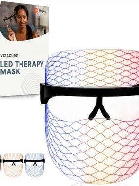 Lifepro Vizacure LED Light Therapy Mask - Red Blue Amber 3-in-1 Facial
